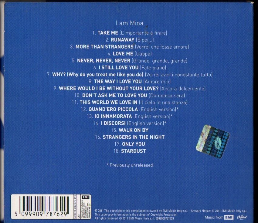 MINA - I AM (2011) - CD COMPILATION DIGIPACK 2.EL