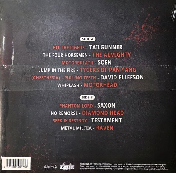 NO LIFE 'TIL LEATHER - A TRIBUTE TO METALLICA'S KILL 'EM ALL (2025) - LP SOEN TESTAMENT SAXON DIAMOND HEAD etc SIFIR PLAK