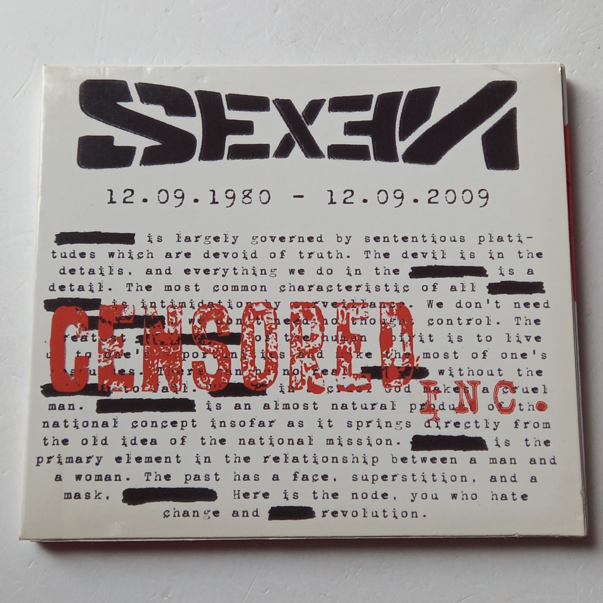 SEXEN – CENSORED INC (2009) - CD DIGIPAK 2.EL