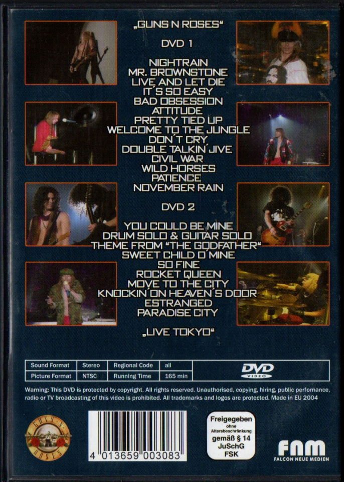 GUNS N' ROSES – LIVE TOKYO '92 - 2xDVD 2.EL