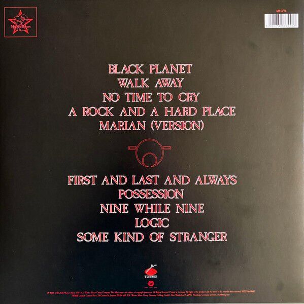 THE SISTERS OF MERCY - FIRST AND LAST AND ALWAYS (1985) - LP 2025 RED & BLACK MARBLE COLOURED EDITION SIFIR PLAK(Kopya)