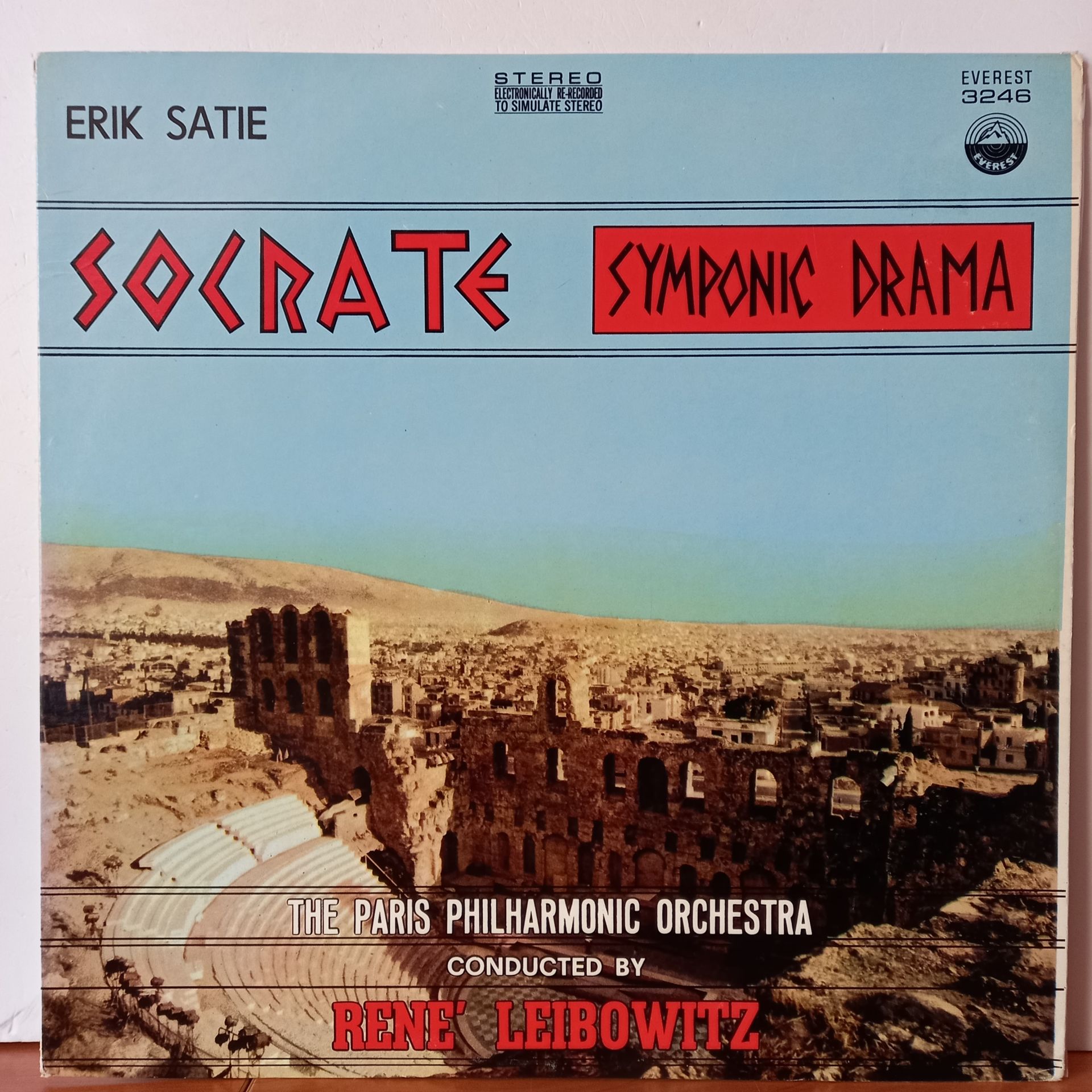 ERIK SATIE, THE PARIS PHILHARMONIC ORCHESTRA CONDUCTED BY RENE LEIBOWITZ – SOCRATE / SYMPHONIC DRAMA - LP  2.EL PLAK