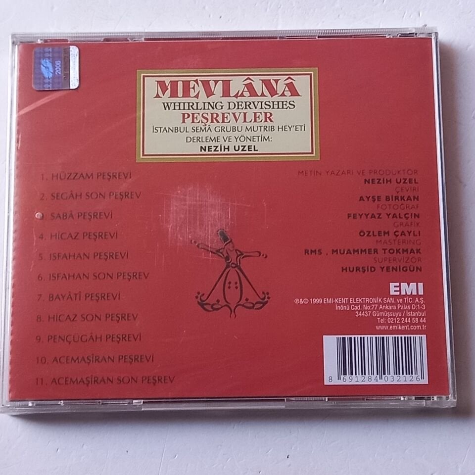MEVLANA - PEŞREVLER (1999) - CD AMBALAJINDA SIFIR