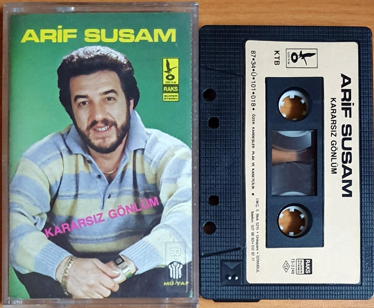 ARİF SUSAM - KARARSIZ GÖNLÜM (1987) KASET ÖZER KARDEŞLER 2.EL