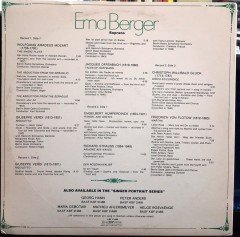 ERNA BERGER - HISTORICAL PERFORMANCES FROM THE YEARS 1935-1946 (1973) - 2PLAK 2.EL