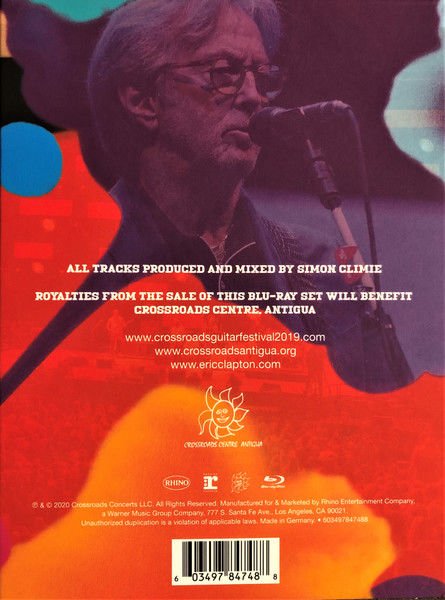 ERIC CLAPTON – ERIC CLAPTON'S CROSSROADS GUITAR FESTIVAL 2019 - 2BLU-RAY DIGIPAK REGION A/B/C AMBALAJINDA SIFIR