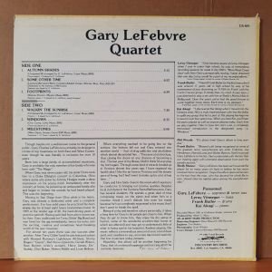 GARY LEFEBVRE QUARTET - GARY LEFEBVRE QUARTET (1982) - LP 2.EL PLAK