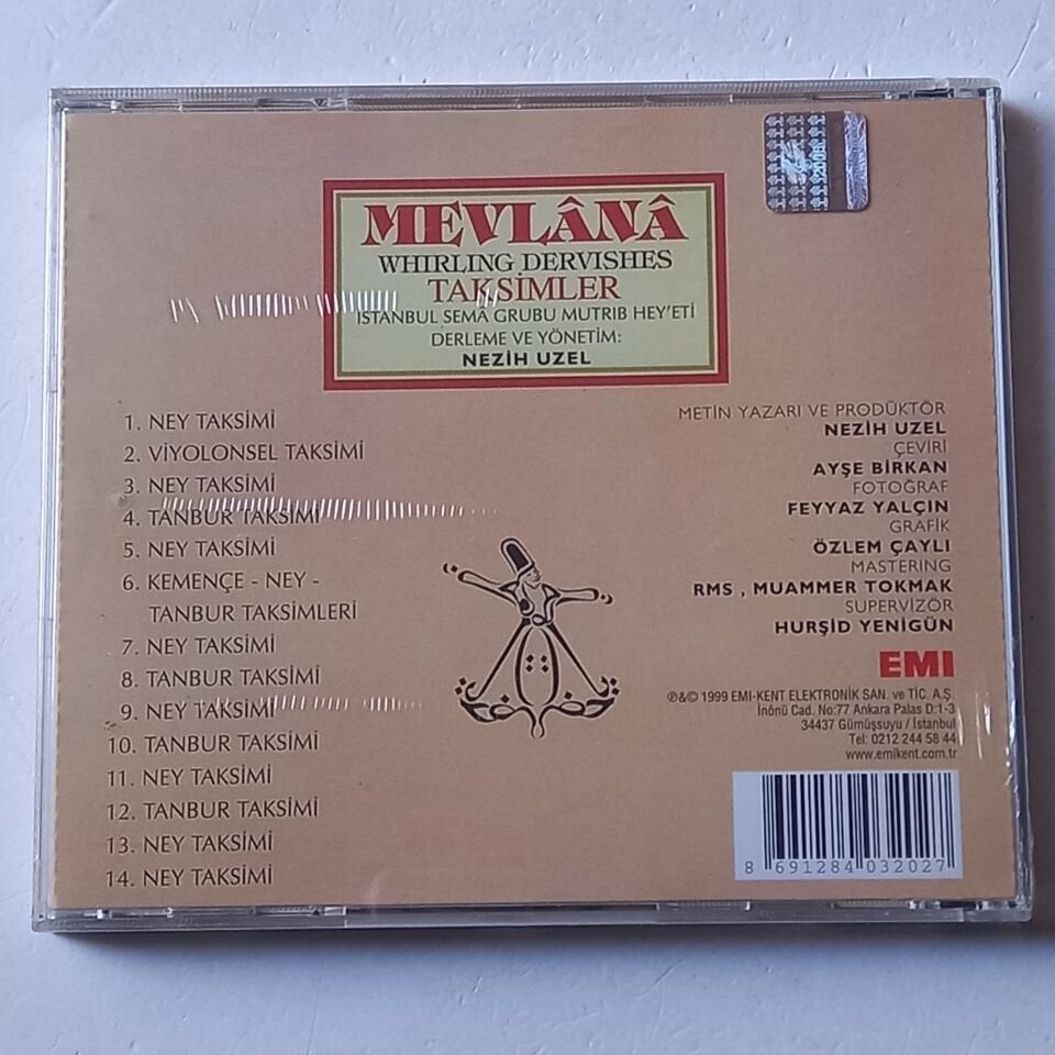 MEVLANA - TAKSİMLER (1999) - CD AMBALAJINDA SIFIR