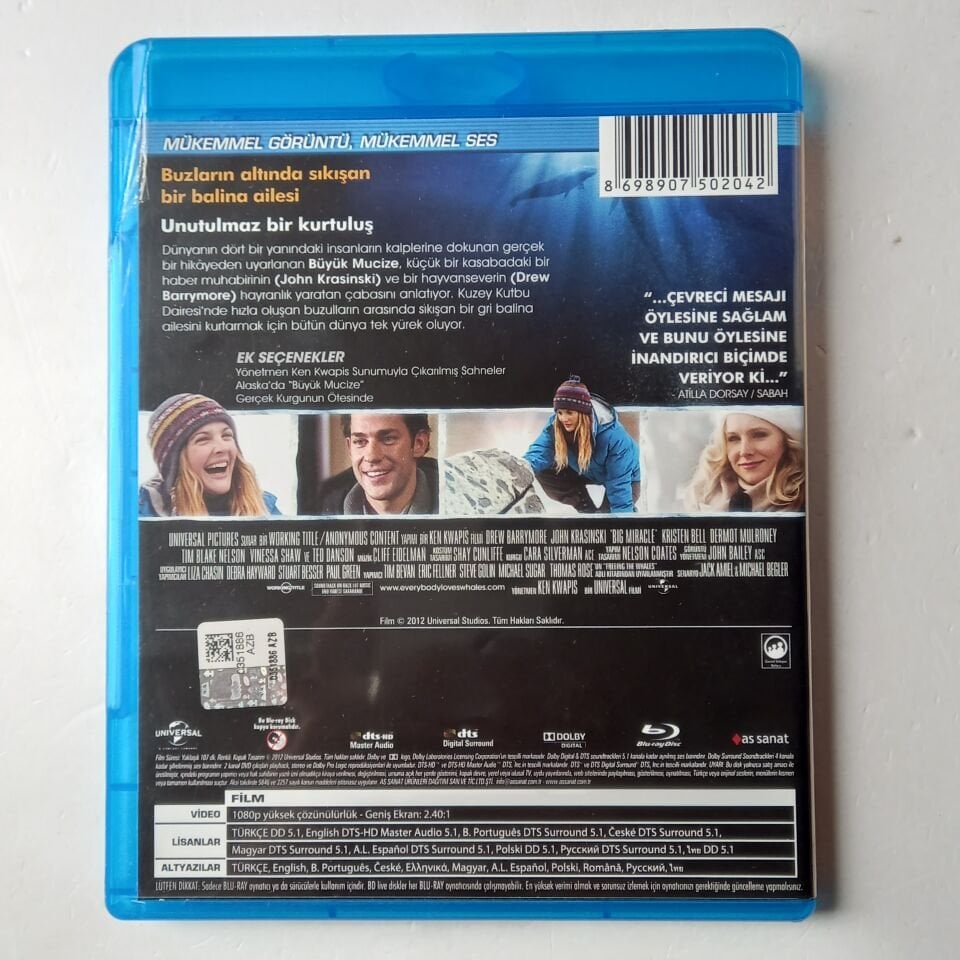 BÜYÜK MUCİZE / BIG MIRACLE - DREW BARRYMORE, JOHN KRASINSKI - BLU-RAY 2.EL