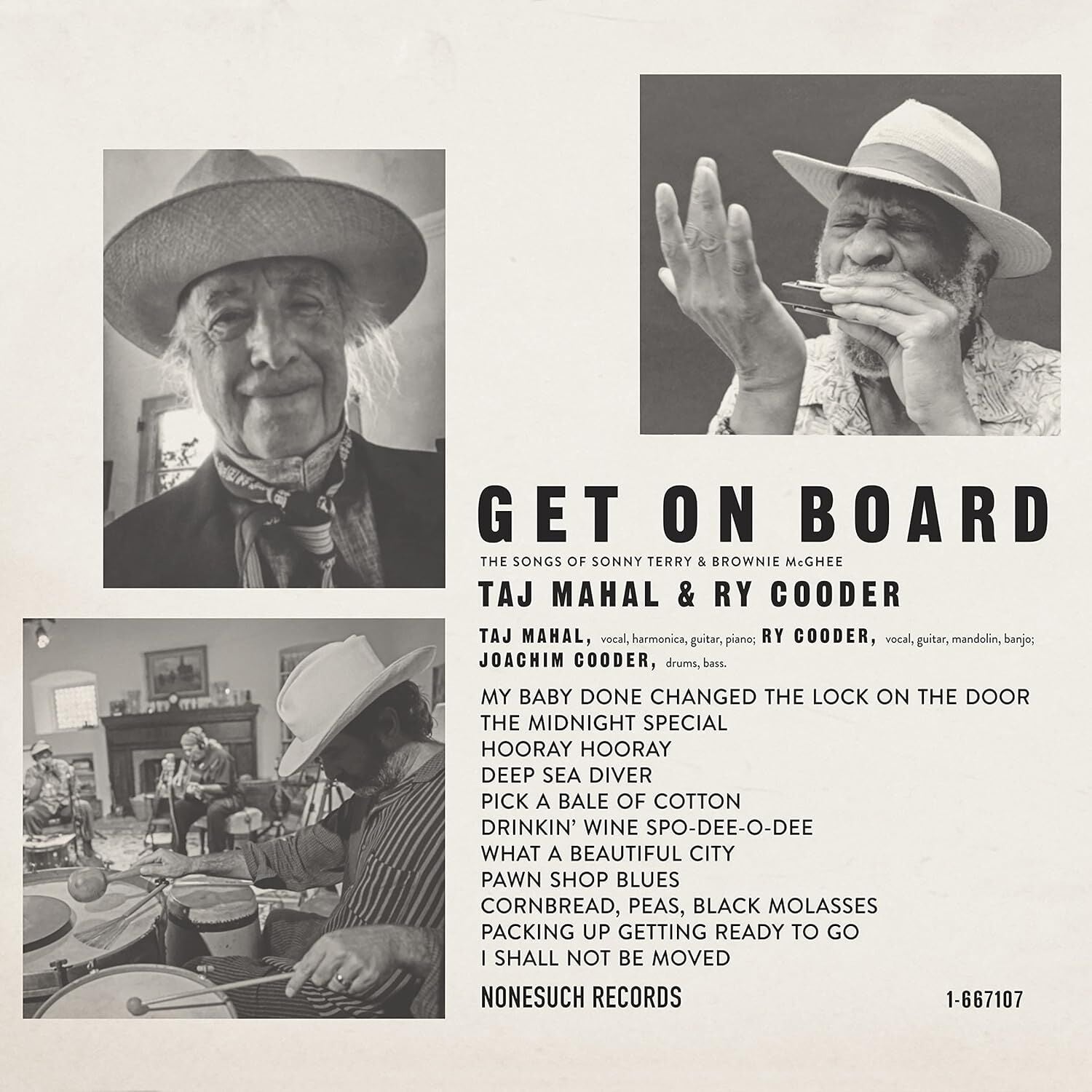 TAJ MAHAL & RY COODER - GET ON BOARD / SONGS OF SONNY TERRY & BROWNIE MCGEE  (2022) - LP COUNTRY BLUES SIFIR PLAK