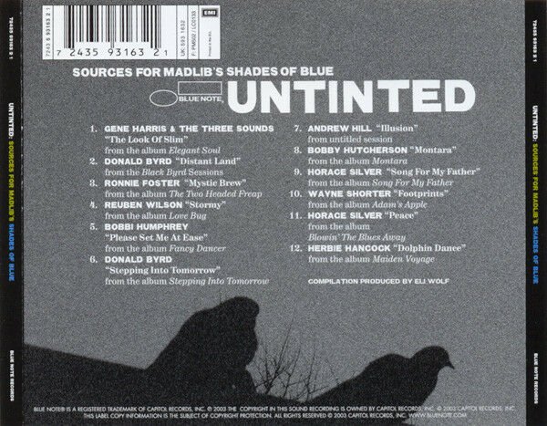 VARIOUS – UNTINTED (SOURCES FOR MADLIB'S SHADES OF BLUE) (2003) - CD AMBALAJINDA SIFIR