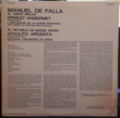 FALLA: EL AMOR BRUJO, EL RETABLO DE MAESE PEDRO, ANSERMET & ARGENTA (1966) - PLAK 2.EL