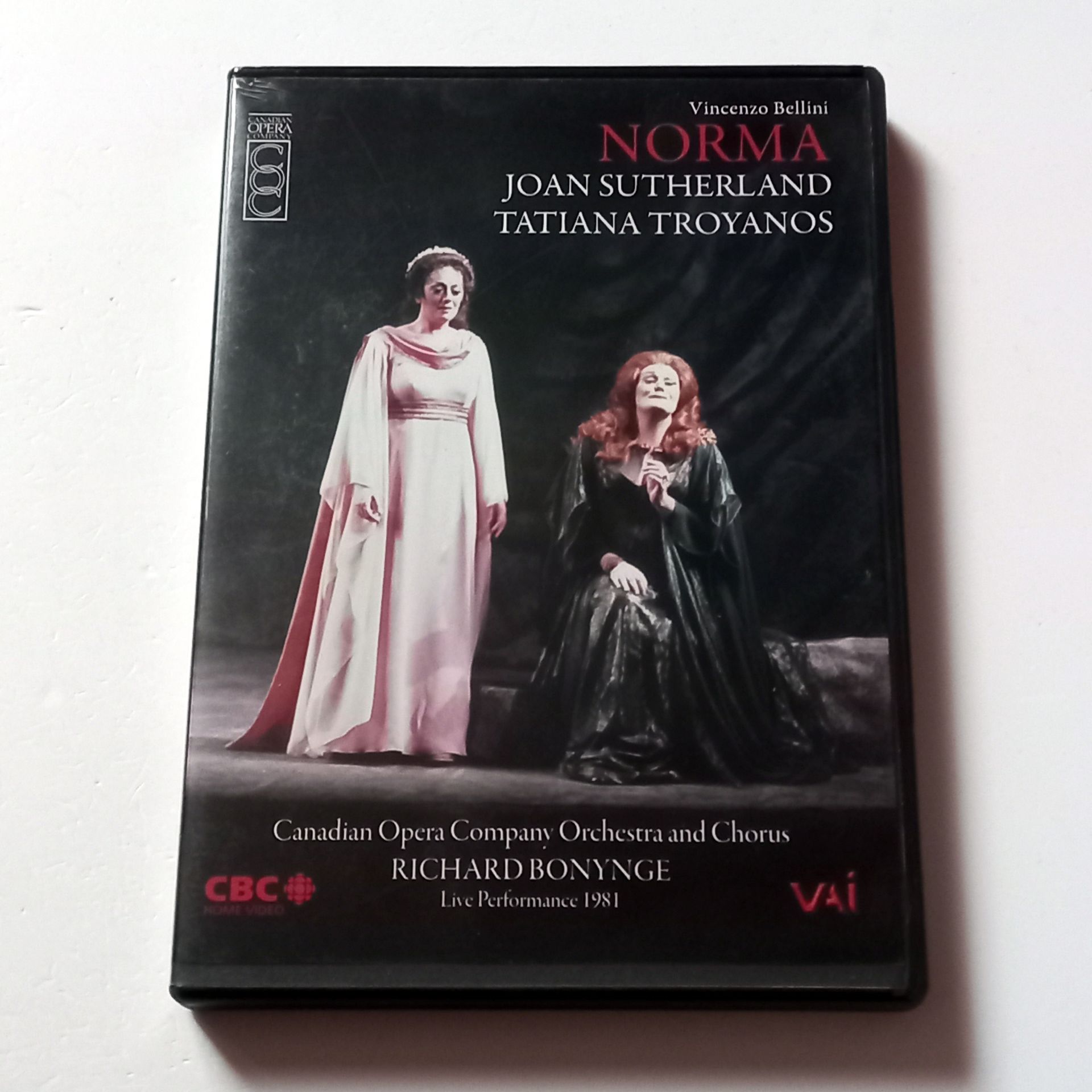 VINCENZO BELLINI - NORMA - JOAN SUTHERLAND, TATIANA TROYANOS - ORCHESTRA AND CHORUS OF THE CANADIAN OPERA COMPANY, KOND.: RICHARD BONYNGE - DVD  2.EL