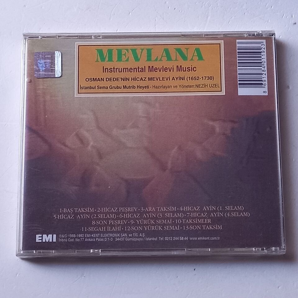 MEVLANA - OSMAN DEDE\'NİN HİCAZ MEVLEVİ AYİNİ - CD AMBALAJINDA SIFIR