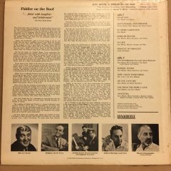 FIDDLER ON THE ROOF ZERO MOSTEL BROADWAY LP 2.EL