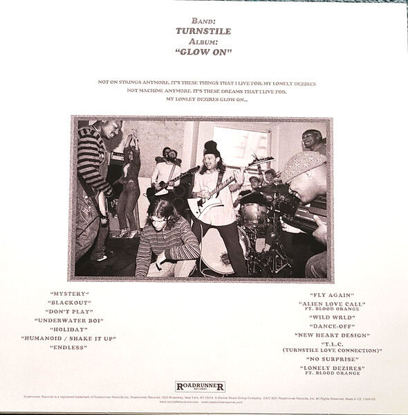 TURNSTILE - GLOW ON (2021) - LP BLACK VINYL EDITION SIFIR PLAK