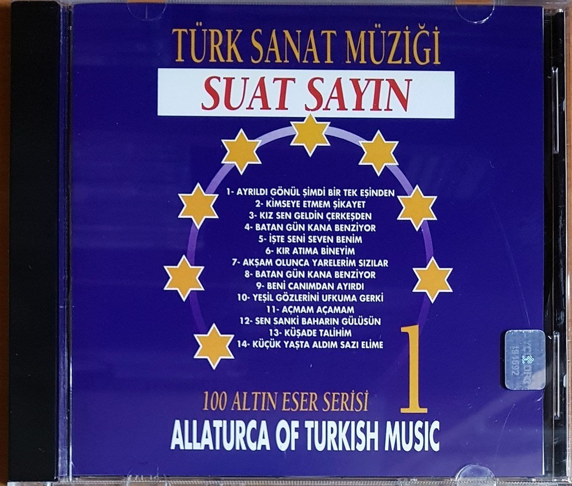 SUAT SAYIN - TÜRK SANAT MÜZİĞİ 1 / 100 ALTIN ESER SERİSİ (1993) MÜZİK MARKET CD 2.EL