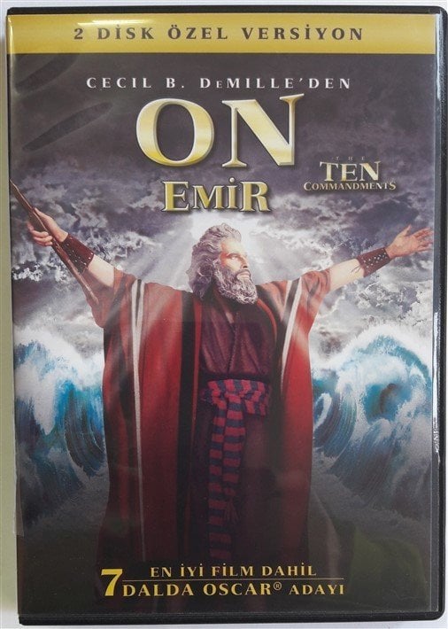 ON EMİR - THE TEN COMMANDMENTS - CHARLTON HESTON - YUL BRYNNER - CECILE B. DeMILLE - 2DVD 2.EL