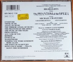 HIGHLIGHTS FROM THE PHANTOM OF THE OPERA / THE ORIGINAL LONDON CAST / MICHAEL CRAWFORD, SARAH BRIGHTMAN, STEVE BARTON (1987) - CD 2.EL
