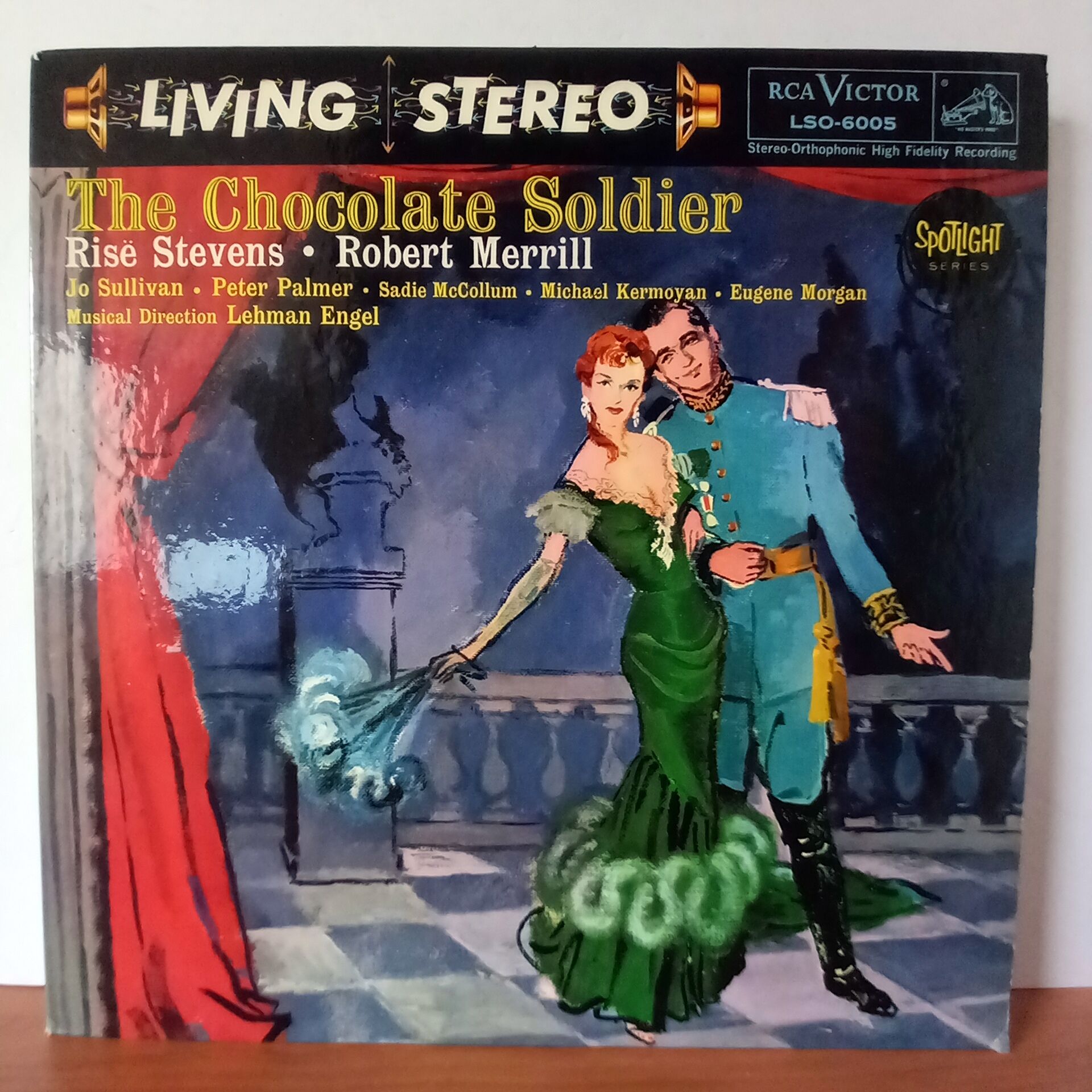 THE CHOCOLATE SOLDIER / RISE STEVENS, ROBERT MERRILL, JO SULLIVAN, PETER PALMER, SADIE MCCOLLUM, MICHAEL KERMOYAN, EUGENE MORGAN, LEHMAN ENGEL, OSCAR STRAUS (1958) - 2LP 2.EL PLAK