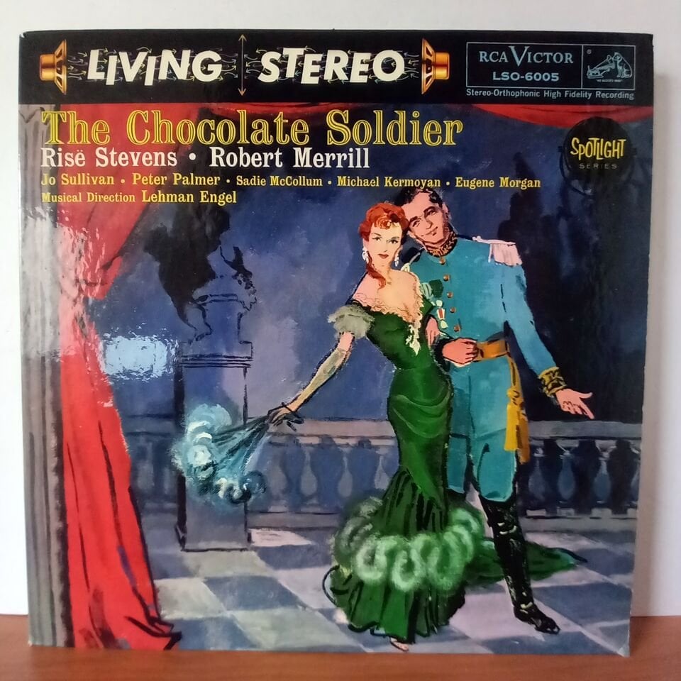 THE CHOCOLATE SOLDIER / RISE STEVENS, ROBERT MERRILL, JO SULLIVAN, PETER PALMER, SADIE MCCOLLUM, MICHAEL KERMOYAN, EUGENE MORGAN, LEHMAN ENGEL, OSCAR STRAUS (1958) - 2LP 2.EL PLAK