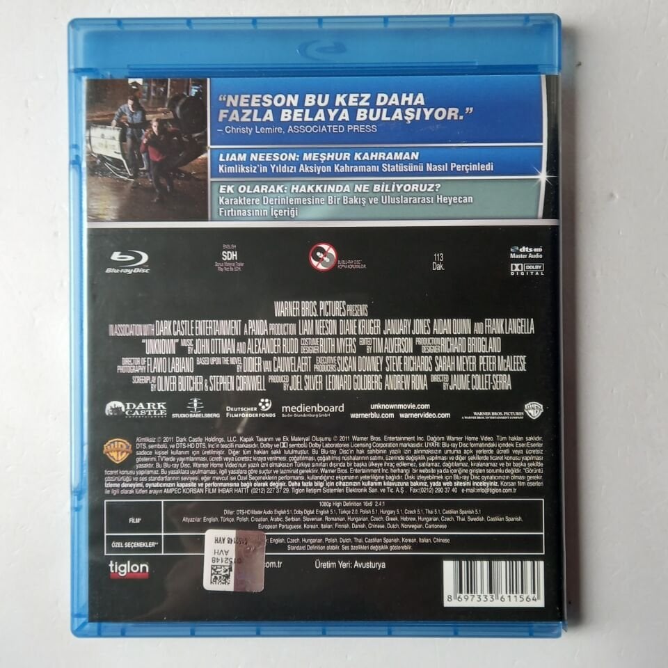 UNKNOWN / KİMLİKSİZ - LIAM NEESON - BLU-RAY 2.EL