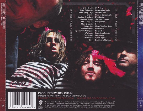 RED HOT CHILI PEPPERS – STADIUM ARCADIUM (2006) - 2CD REISSUE JEWEL CASE AMBALAJINDA SIFIR