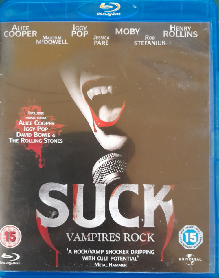 SUCK / VAMPIRES ROCK - ALICE COOPER, IGGY POP, MOBY, MALCOLM McDOWELL - BLU-RAY 2.EL - TR ALTYAZI YOKTUR