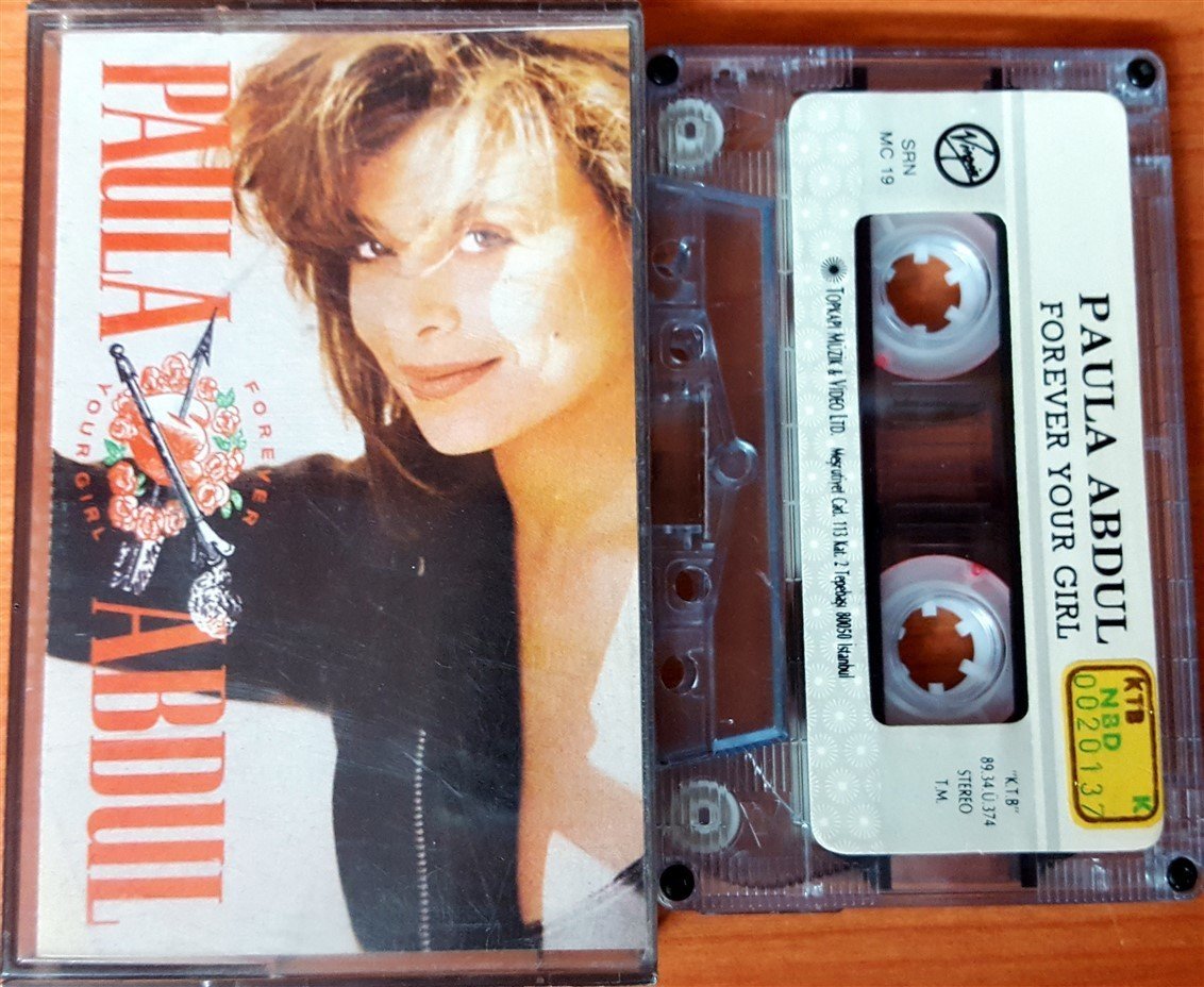 PAULA ABDUL - FOREVER YOUR GIRL (1989) TOPKAPI CASSETTE MADE IN TURKEY ''USED'' PAPER LABEL