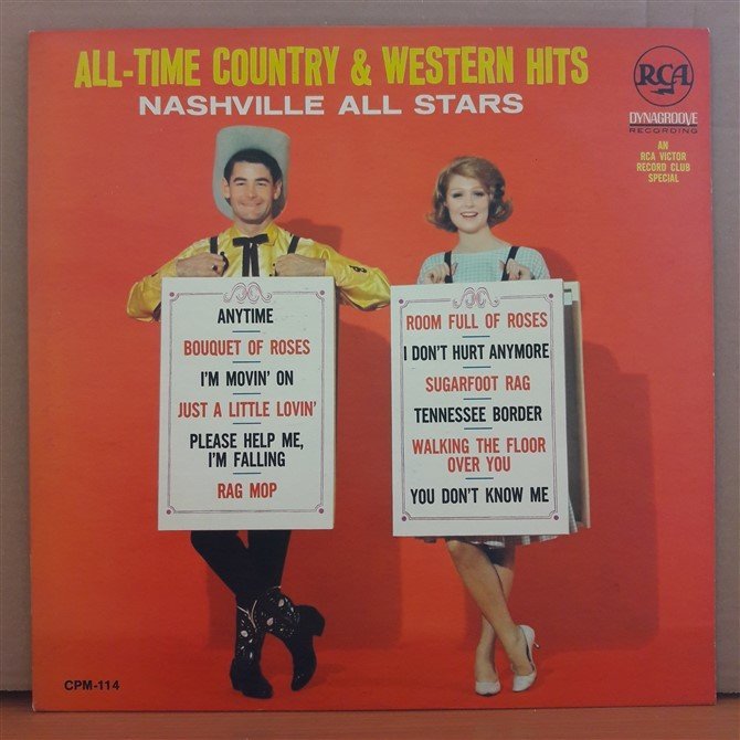 ALL-TIME COUNTRY & WESTERN HITS - NASHVILLE ALL STARS (1965) - LP 2.EL PLAK