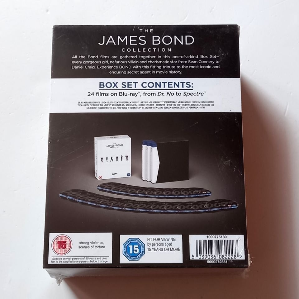 THE JAMES BOND COLLECTION - 24BLU-RAY SLIPCASE 24-DISC SET AMBALAJINDA SIFIR TÜRKÇE ALTYAZI YOKTUR