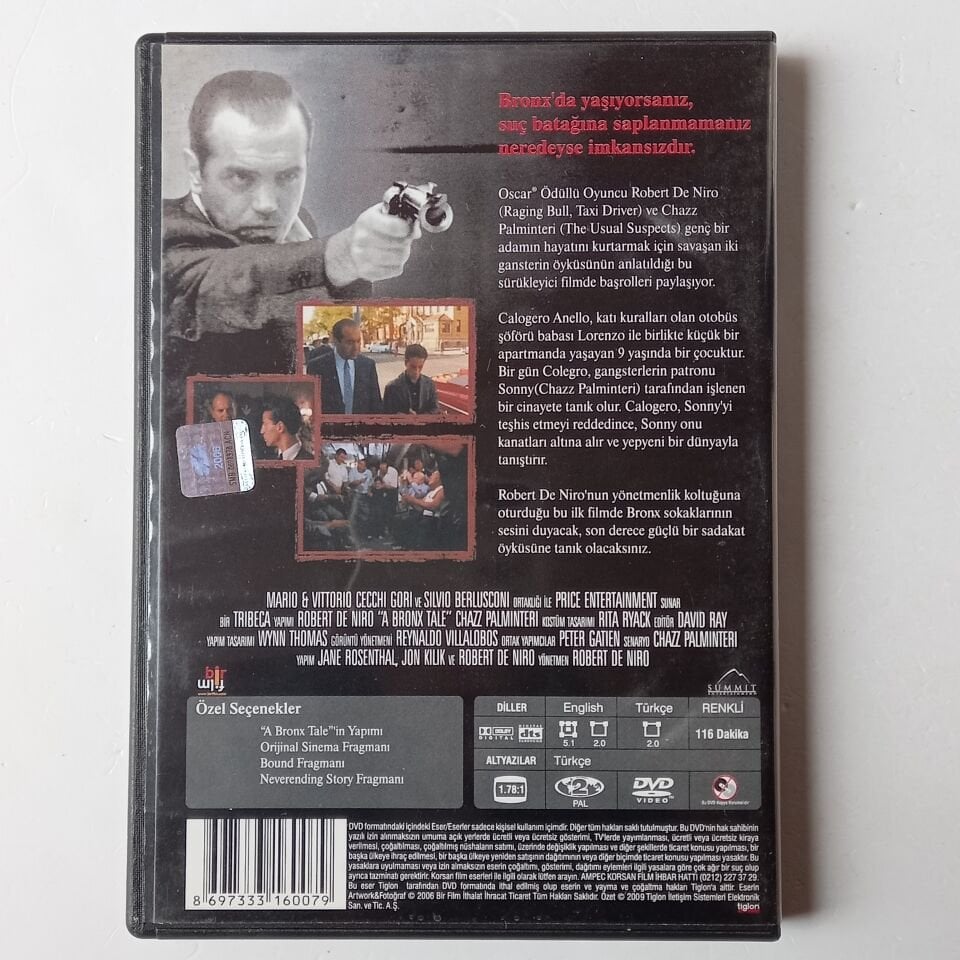 A BRONX TALE - PRESTIGE EDITION - ROBERT DE NIRO - DVD 2.EL