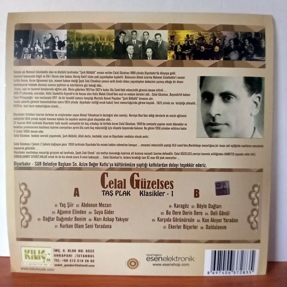 CELAL GÜZELSES - TAŞ PLAK KLASİKLER 1 (2016) - LP 2.EL PLAK