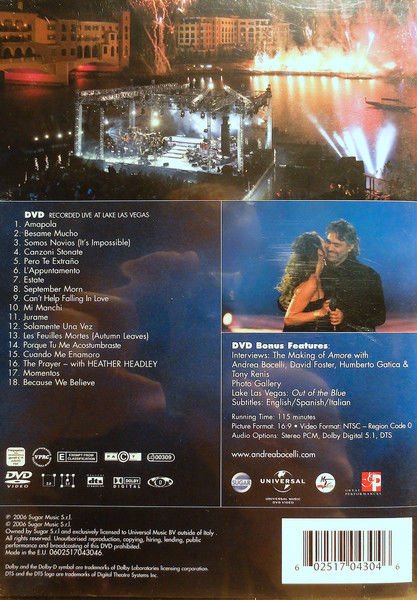 ANDREA BOCELLI – UNDER THE DESERT SKY (2007) - DVD 2.EL