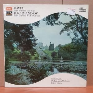 RAVEL: PIANO CONCERTO IN G MAJOR / RACHMANINOV: PIANO CONCERTO NO.4 IN G MINOR / MICHELANGELI PHILHARMONIA ORCHESTRA, ETTORE GRACIS (1974) - LP 2.EL PLAK