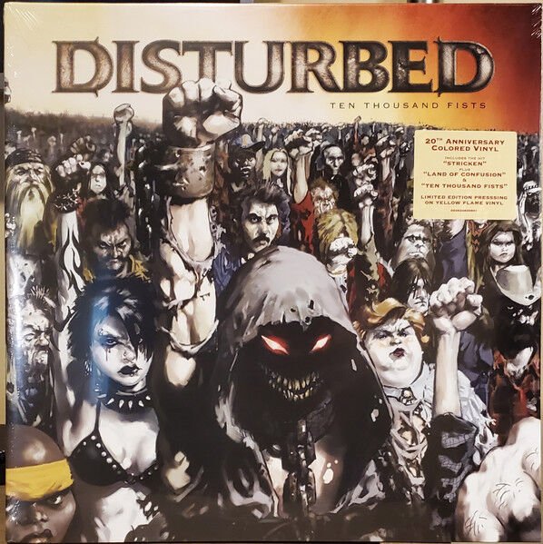DISTURBED - TEN THOUSAND FISTS (2005) - 2xLP 2025 YELLOW FLAME COLOURED EDITION SIFIR PLAK