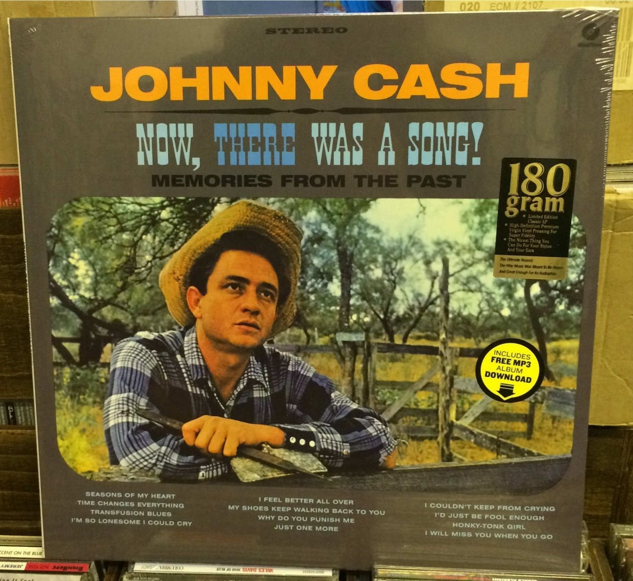 JOHNNY CASH - NOW, THERE WAS A SONG LP SIFIR