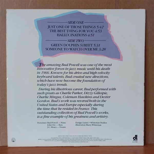 BUD POWELL – SIMPLY AMAZING!! (1982) - LP 2.EL PLAK