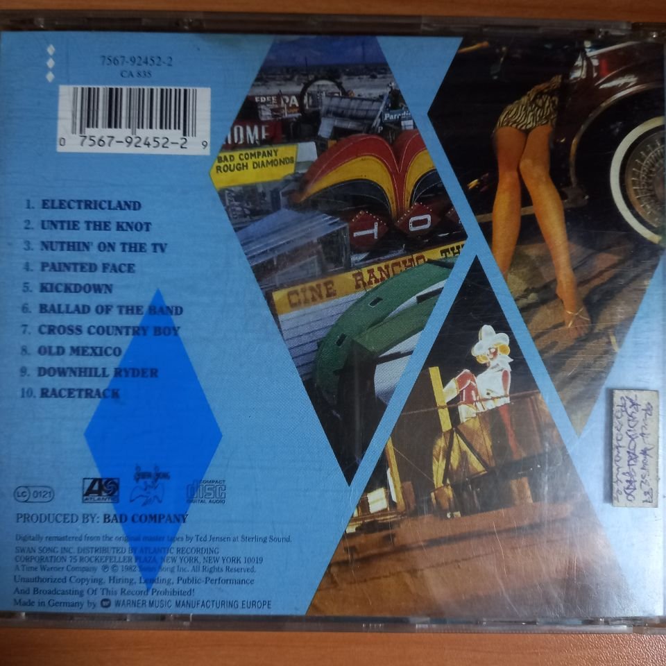 BAD COMPANY – ROUGH DIAMONDS (1982) - CD 2.EL