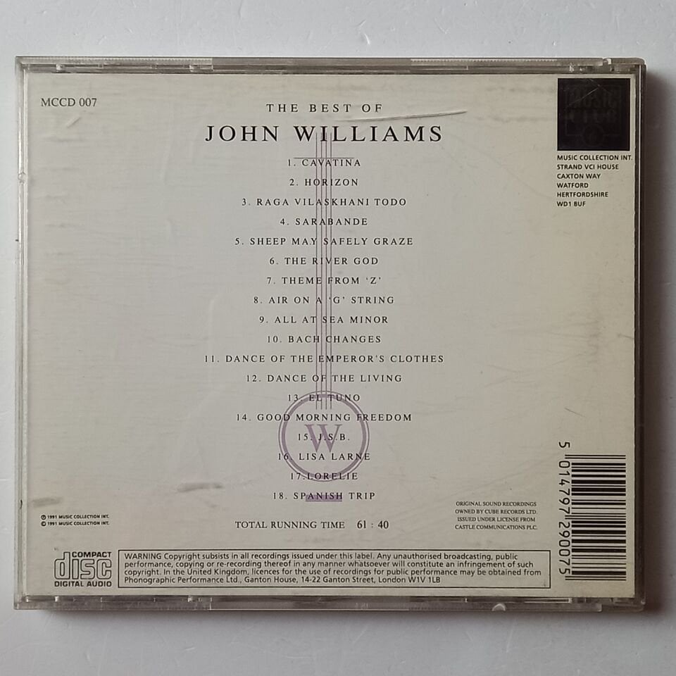 JOHN WILLIAMS – THE BEST OF JOHN WILLIAMS (1991)  - CD 2.EL