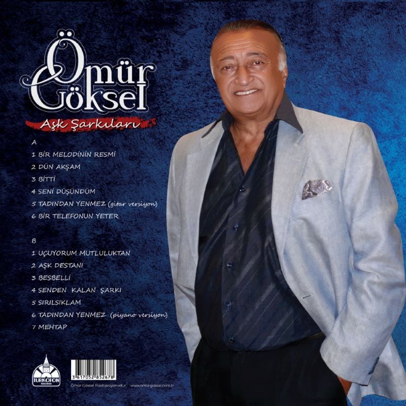 ÖMÜR GÖKSEL - AŞK ŞARKILARI - LP 2024 BASIM SIFIR PLAK