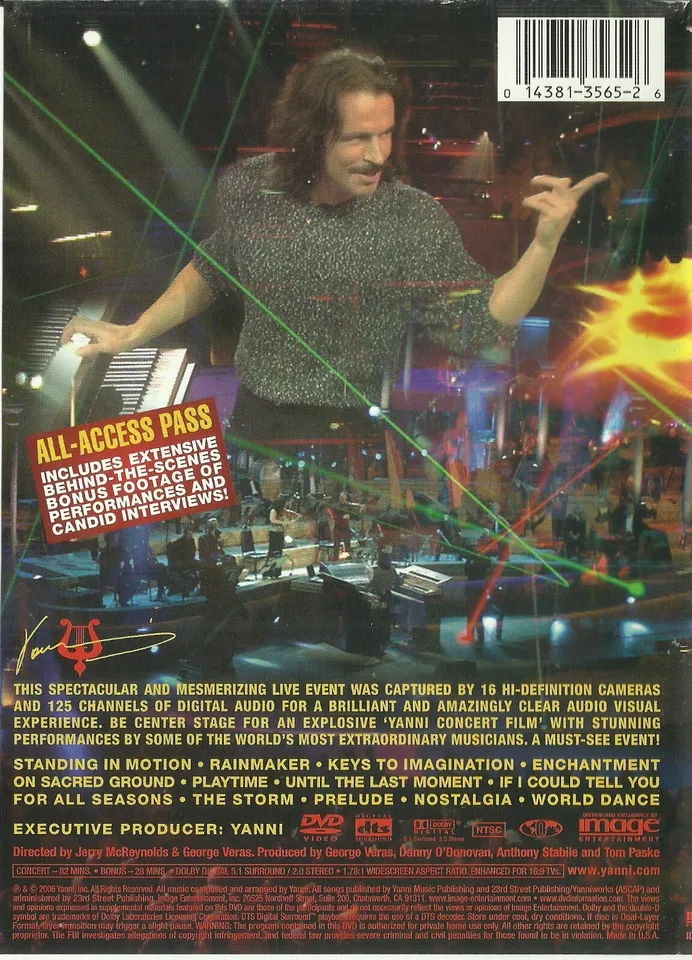 YANNI – LIVE! THE CONCERT EVENT (2006) - DVD 2.EL