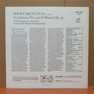 SHOSTAKOVITCH: SYMPHONY NO.5 / USSR SYMPHONY ORCHESTRA, MAXIM SHOSTAKOVITCH (1971) - LP 2.EL PLAK