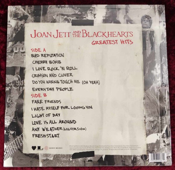 JOAN JETT AND THE BLACKHEARTS - GREATEST HITS (2019) - LP 2024 EDITION SIFIR PLAK