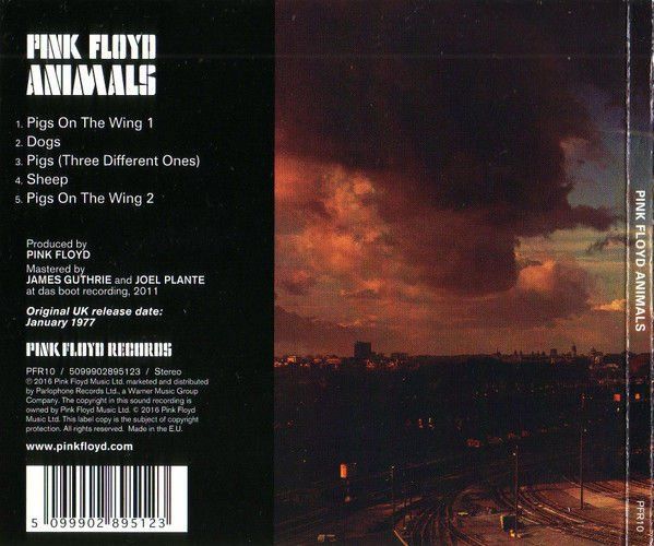 PINK FLOYD – ANIMALS  (1977) - CD 2016 REISSUE REMASTERED DIGISLEEVE AMBALAJINDA SIFIR