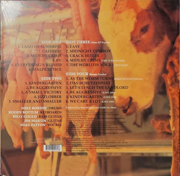FAITH NO MORE - ANGEL DUST (1992) - 2xLP 180GR 2023 EDITION SIFIR PLAK