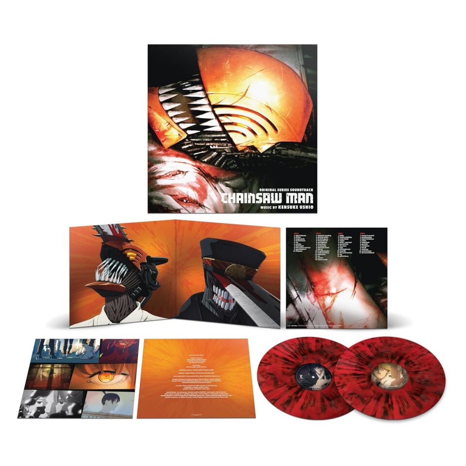CHAINSAW MAN - ORIGINAL SERIES SOUNDTRACK / MUSIC BY KENSUKE USHIO (2024) - 2LP RED BLOOD & BLACK SMOKE COLOURED EDITION SIFIR PLAK