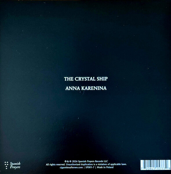 CIGARETTES AFTER SEX - THE CRYSTAL SHIP / ANNA KARENINA (2026) - 7'' (7 INCH) 45RPM (45 DEVİR) 2 ŞARKILIK SINGLE PLAK
