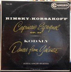 RIMSKY-KORSAKOV: CAPRICCIO ESPAGNOL, KODALY: DANCES FROM GALANTA, FESTIVAL CONCERT ORCHESTRA - PLAK 2.EL