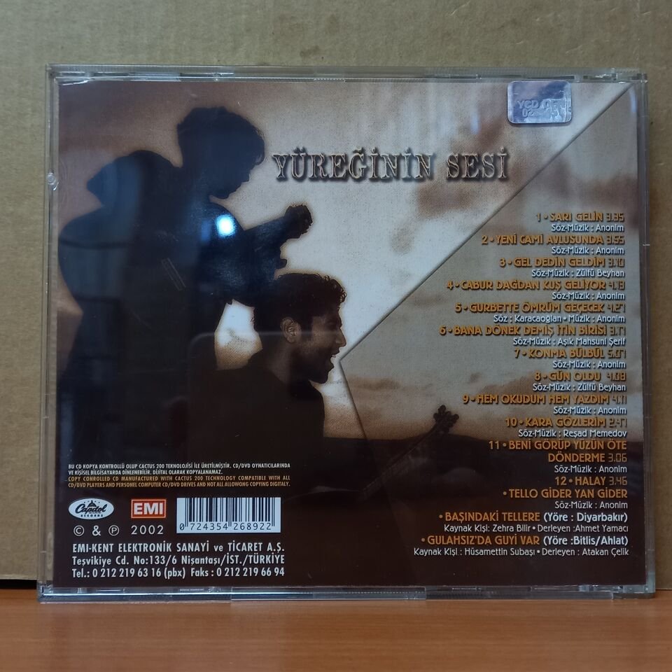 ERKAN & SERKAN UYAR - YÜREĞİNİN SESİ (2002) - CD 2.EL